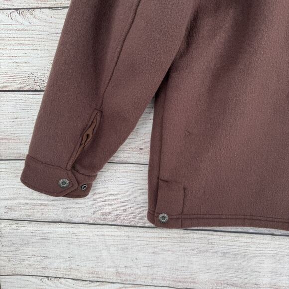 Sorel Jacket Mens Medium Brown Wool Blend Outdoor Full Zip Snap Pockets Workwear - Picture 13 of 14